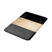 エレガントで澄んでフェイクな金ゴールドおよび黒のストライブ柄 バスマット (アングル)