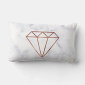 エレガントで澄んなのどのばら色の金ゴールドのダイヤモンドの白の大理石 ランバークッション (裏面)