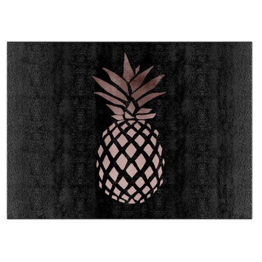 エレガントで澄んなのどのばら色の金ゴールドの熱帯パイナップル カッティングボード (正面)