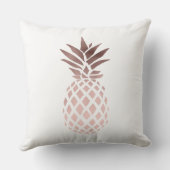 エレガントで澄んなのどのばら色の金ゴールドの熱帯パイナップル クッション (裏面)