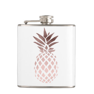 エレガントで澄んなのどのばら色の金ゴールドの熱帯パイナップル フラスク