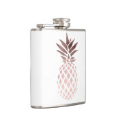 エレガントで澄んなのどのばら色の金ゴールドの熱帯パイナップル フラスク (右)