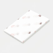 エレガントで澄んなのどのばら色の金ゴールドの熱帯パイナップル ポストイット (アングル)