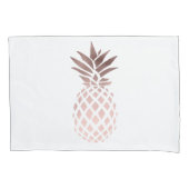 エレガントで澄んなのどのばら色の金ゴールドの熱帯パイナップル 枕カバー (正面)