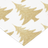 エレガントで澄んな金ゴールドのグリッターのクリスマスツリーパターン テーブルクロス (アングル)