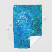 エレガントで熱狂するなレースの瑪瑙2 -青い水 ゴルフタオル (インサイチュ)