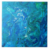 エレガントで熱狂するなレースの瑪瑙2 -青い水 タイル (正面)