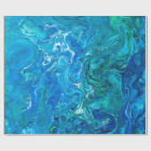 エレガントで熱狂するなレースの瑪瑙2 -青い水 ラッピングペーパー (フラット)