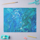 エレガントで熱狂するなレースの瑪瑙2 -青い水 薄葉紙 (クラフト)