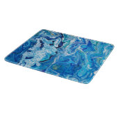 エレガントで熱狂するなレースの瑪瑙6 -オーシャンブルー カッティングボード (角)