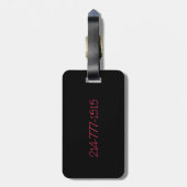 エレガントで独身のな茎のチューリップ ラゲッジタグ (裏面縦)