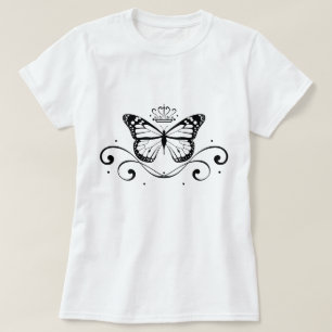 エレガントで王室のな蝶 Tシャツ