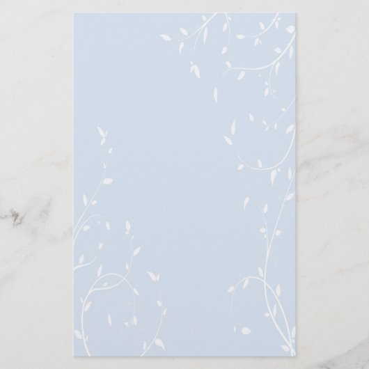 エレガントで白いつる植物の文房具 便箋 (正面)