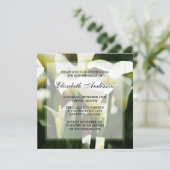 エレガントで白いオランダカイウユリの第80誕生会 招待状 (スタンド正面)