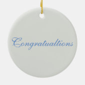 エレガントで白いオランダカイウユリ セラミックオーナメント (裏面)