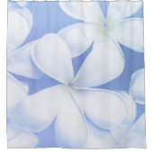 エレガントで白いタマキビの花柄|のシャワー・カーテン シャワーカーテン (正面)