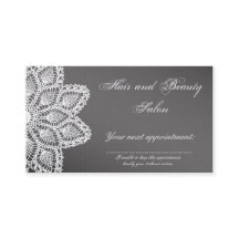 エレガントで白いレースの毛及び美容院のアポイントメント