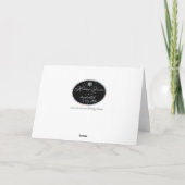 エレガントで白い及び銀製のクリスマスのポインセチア シーズンカード (裏面)