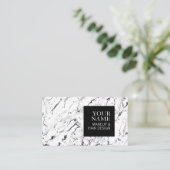 エレガントで白い大理石のメーキャップアーティストのヘアーサロン 名刺 (スタンド正面)