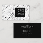 エレガントで白い大理石のメーキャップアーティストのヘアーサロン 名刺 (正面/裏面)