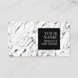 エレガントで白い大理石のメーキャップアーティストのヘアーサロン 名刺