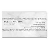 エレガントで白い大理石 マグネット名刺 (正面)