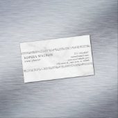 エレガントで白い大理石 マグネット名刺 (インサイチュ)