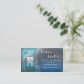 エレガントで白い歯の泡歯科名刺 予約カード (スタンド正面)