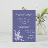 エレガントで白い蝶ブライダルシャワーの招待状 招待状 (スタンド正面)