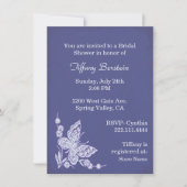 エレガントで白い蝶ブライダルシャワーの招待状 招待状 (正面)