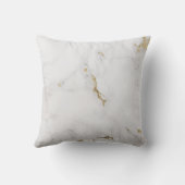 エレガントで白くフェイクな金ゴールドのシックな大理石の贅沢な花柄 クッション (裏面)