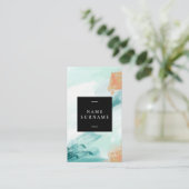 エレガントで真新しいブラシの打撃の縦の名刺 名刺 (スタンド正面)