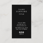 エレガントで真新しいブラシの打撃の縦の名刺 名刺 (裏面)