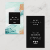 エレガントで真新しいブラシの打撃の縦の名刺 名刺 (正面/裏面)