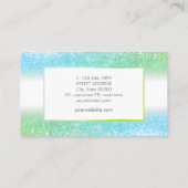 エレガントで粋で豪華な緑の名刺 名刺 (裏面)