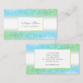 エレガントで粋で豪華な緑の名刺 名刺 (正面/裏面)