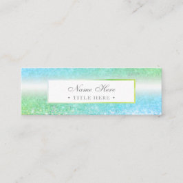 エレガントで粋で豪華な緑の小型名刺 スキニー名刺