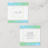 エレガントで粋で豪華な緑の正方形の名刺 スクエア名刺 (正面/裏面)