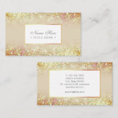 エレガントで粋で豪華な金ゴールドの名刺 名刺 (正面/裏面)