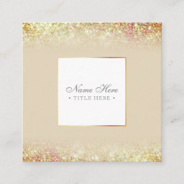 エレガントで粋で豪華な金ゴールドの正方形の名刺 スクエア名刺