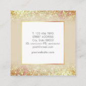 エレガントで粋で豪華な金ゴールドの正方形の名刺 スクエア名刺 (裏面)