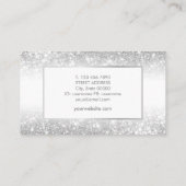 エレガントで粋で豪華な銀製の名刺 名刺 (裏面)