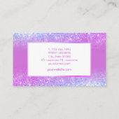 エレガントで粋で贅沢な紫色の名刺 名刺 (裏面)