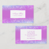 エレガントで粋で贅沢な紫色の名刺 名刺 (正面/裏面)