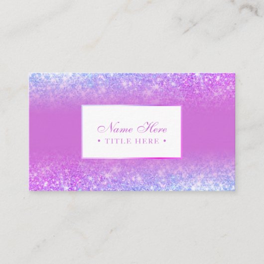 エレガントで粋で贅沢な紫色の名刺 名刺 (正面)