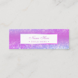 エレガントで粋で贅沢な紫色の小型名刺 スキニー名刺