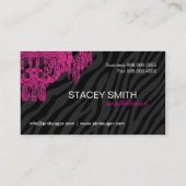 エレガントで粋なサロンおよびスパの名刺 名刺 (裏面)