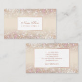 エレガントで粋なパステル調の金ゴールドの名刺 名刺 (正面/裏面)