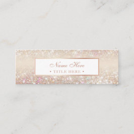 エレガントで粋なパステル調の金ゴールドの小型名刺 スキニー名刺