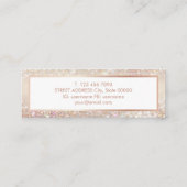 エレガントで粋なパステル調の金ゴールドの小型名刺 スキニー名刺 (裏面)